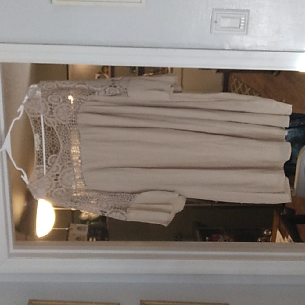 Tan Indigo Rose dress